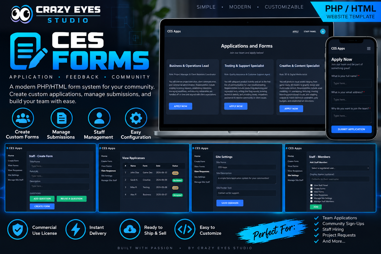 CES Forms PHP/HTML Website Template
