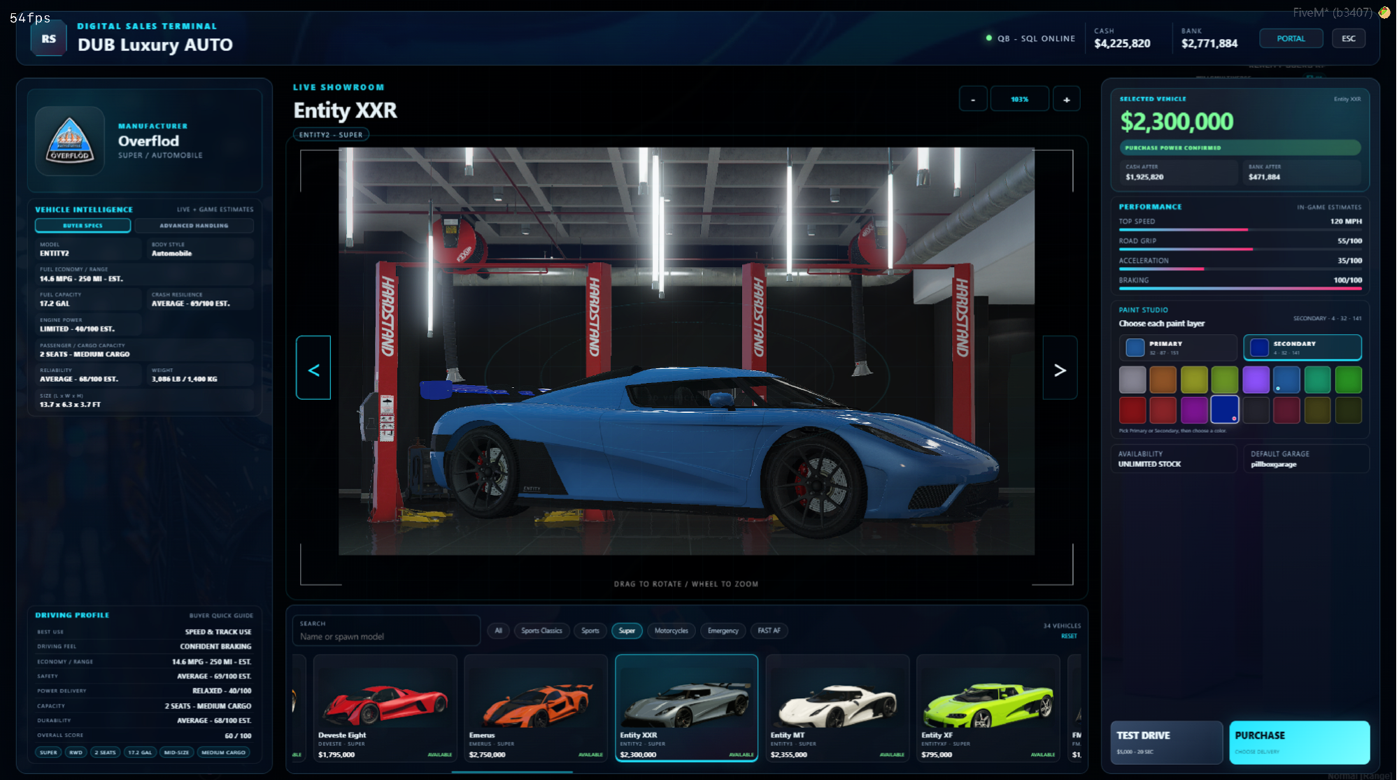 Dealership System Premium Vehicles Multi-Framework
