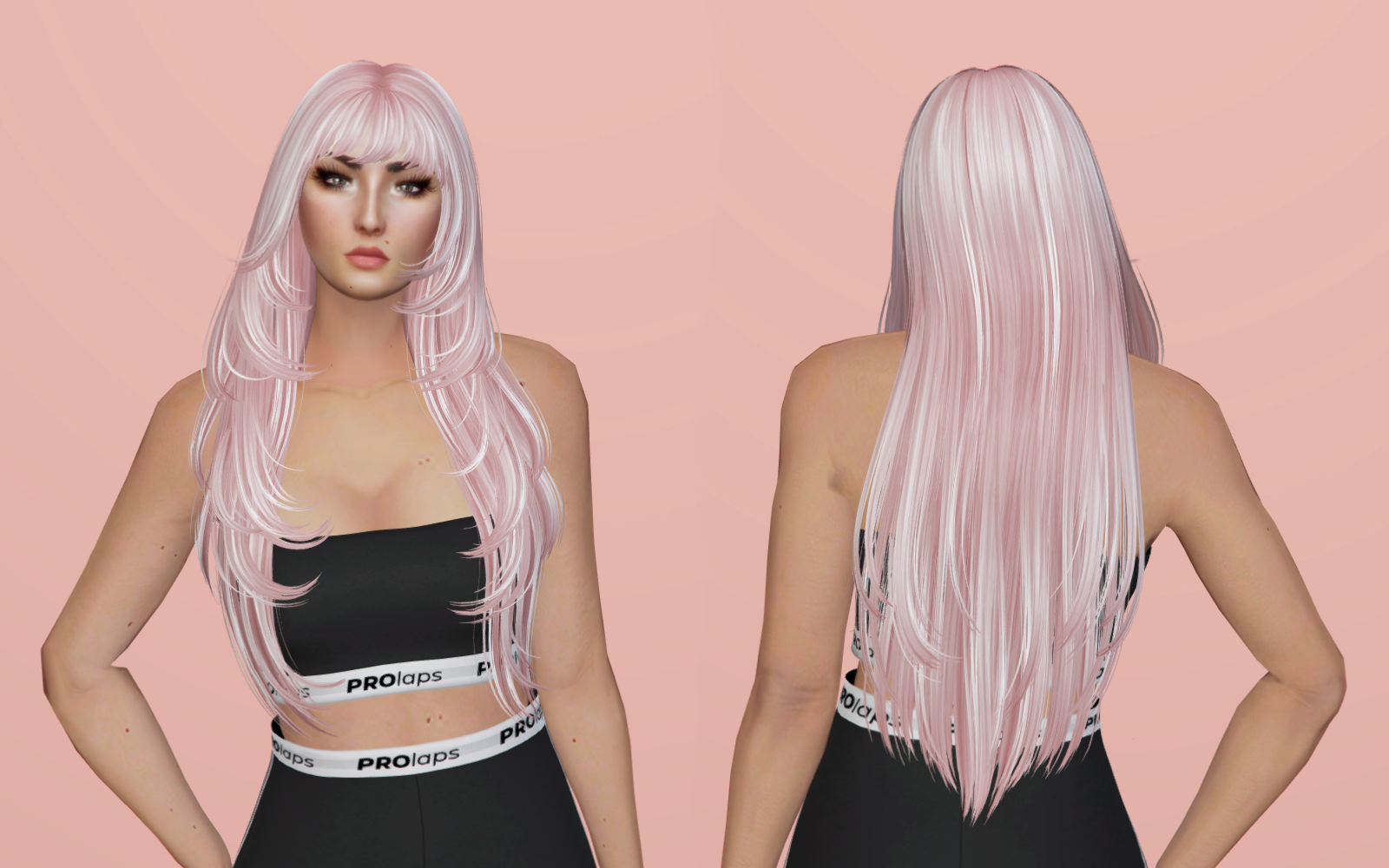 #005 Long Hairstyle With Bangs