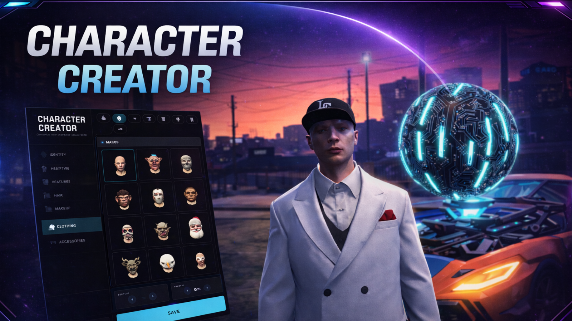ORB Clothing — character creator and clothing system