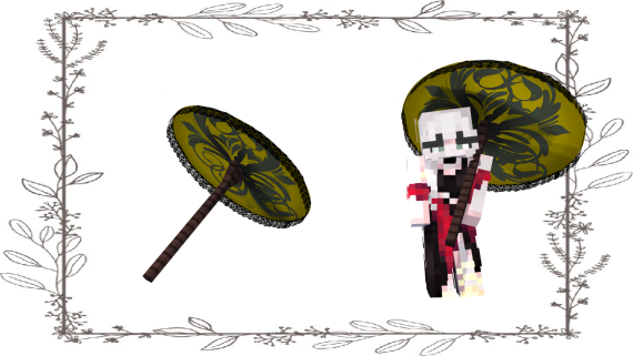 Yellow & Black Designed Parasol