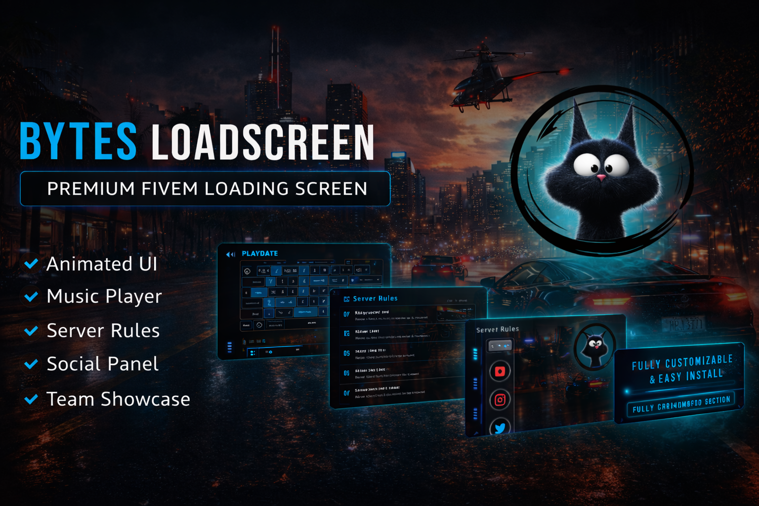Bytes Loadscreen – Premium FiveM Loading Screen