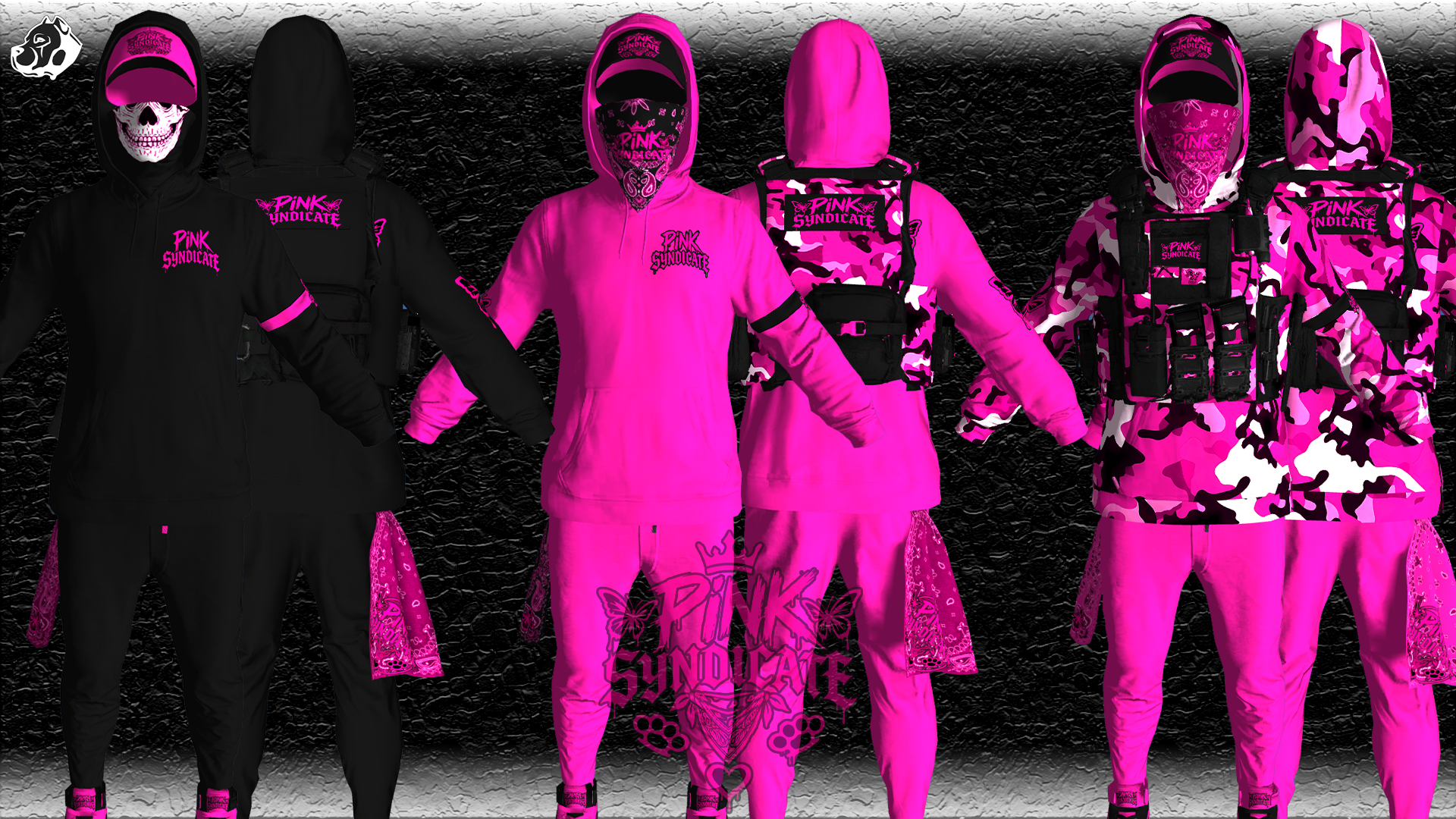 Pink Syndicate Hoodie UP | FiveM Gang Clothing