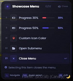 Menu System Escrowed [ESX, QB, QBOX, STANDALONE]