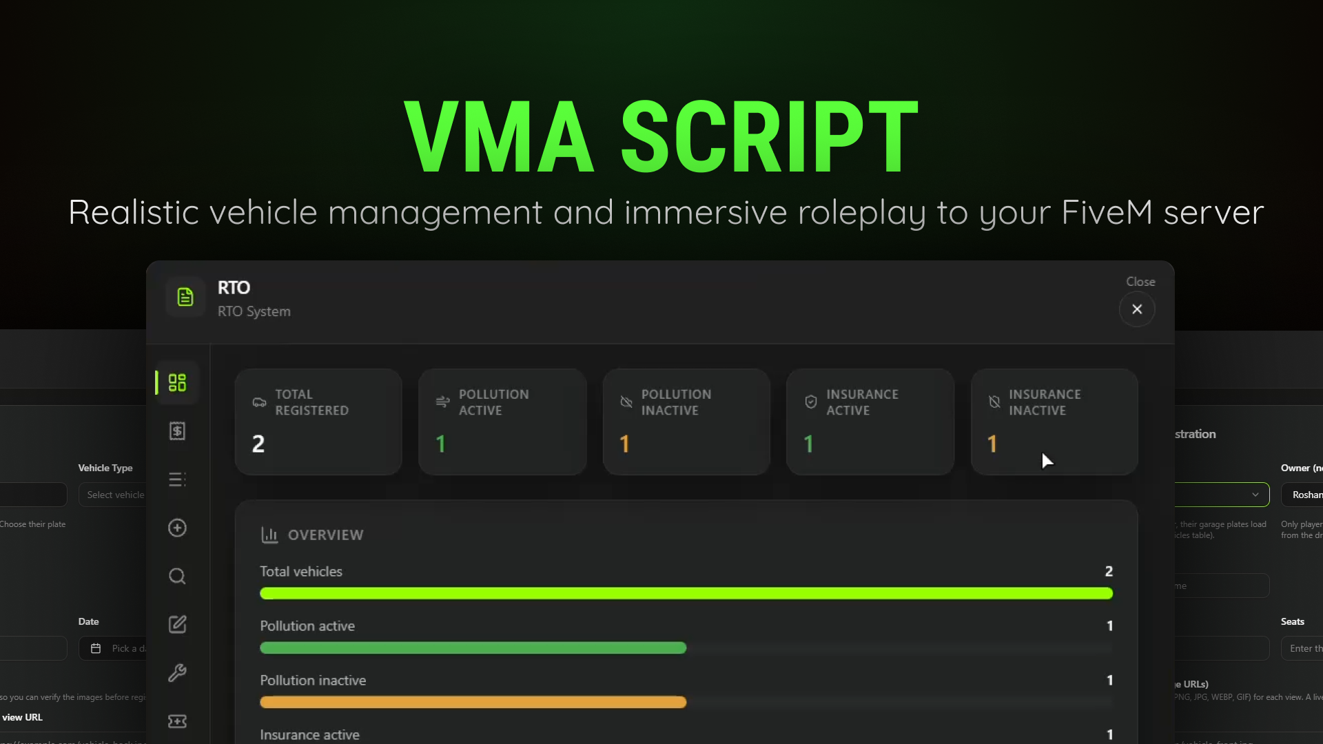 VMA System – Vehicle Management Authority