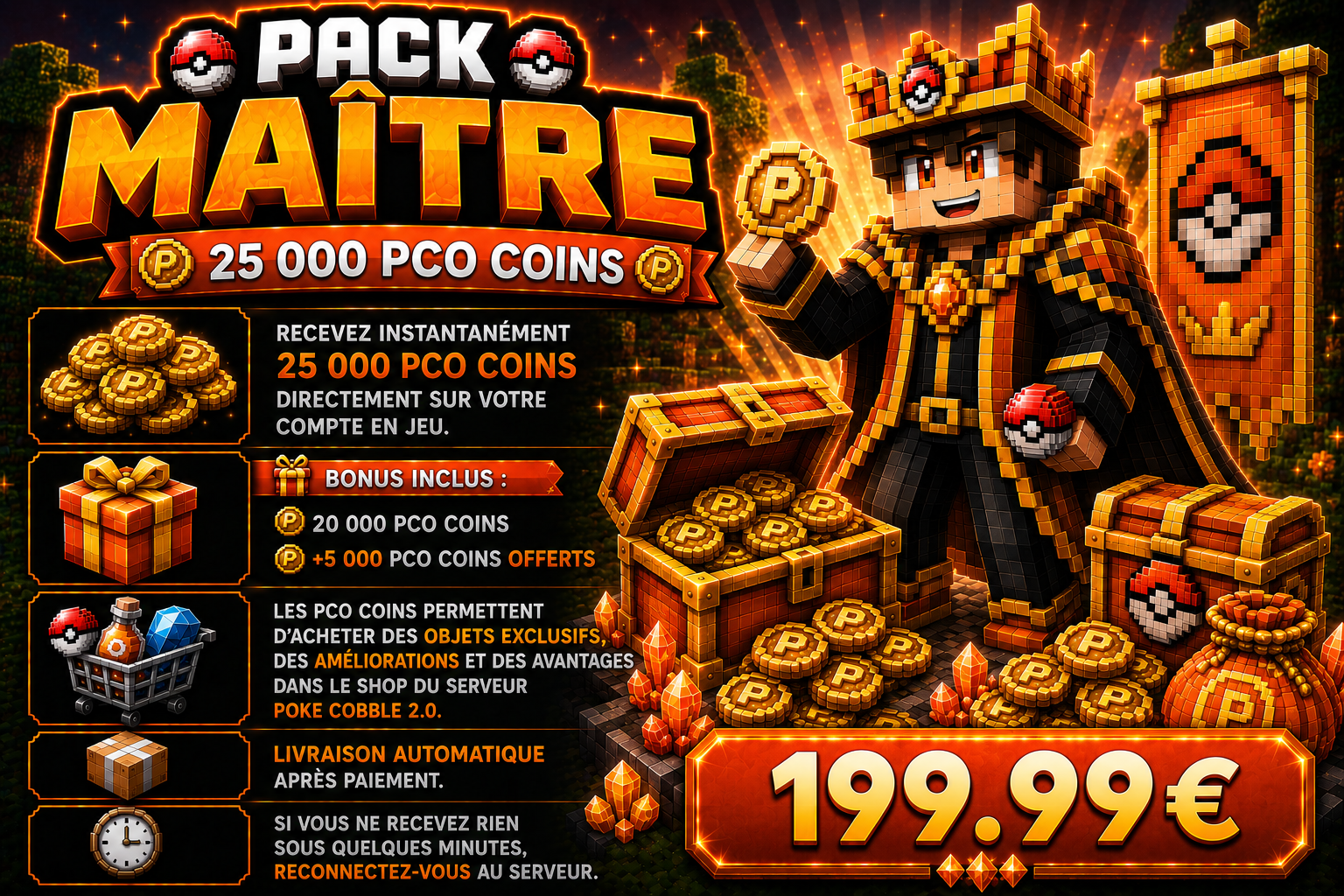 Pack Maître – 25 000 PCO Coins