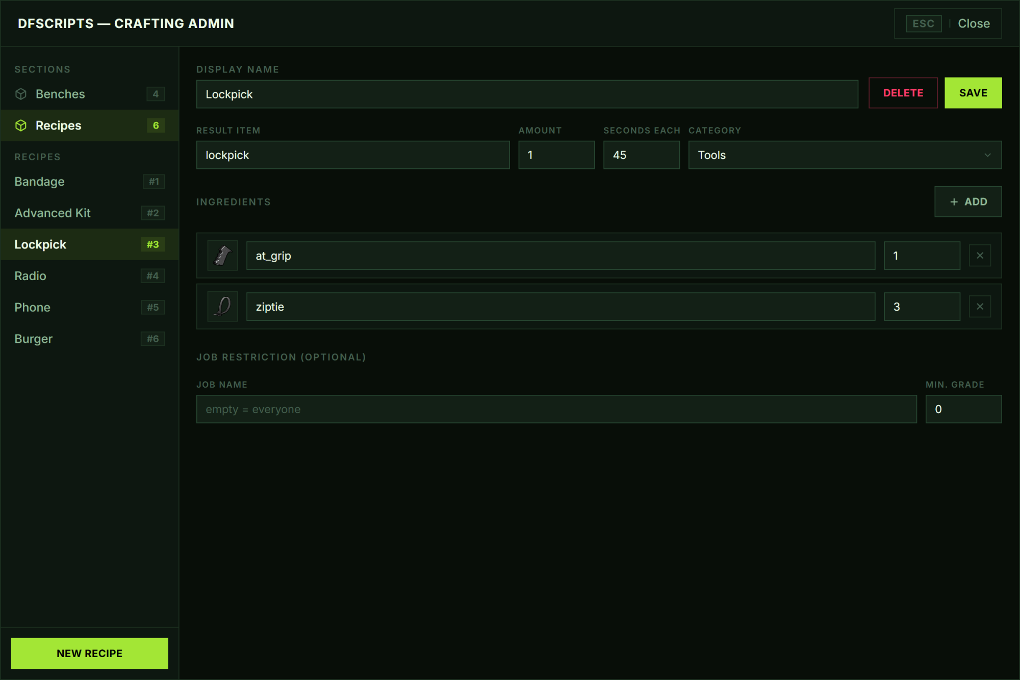 Crafting - Early Access
