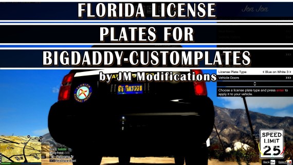 Florida License Plates for BigDaddy-CustomPlates (Non-Lore)