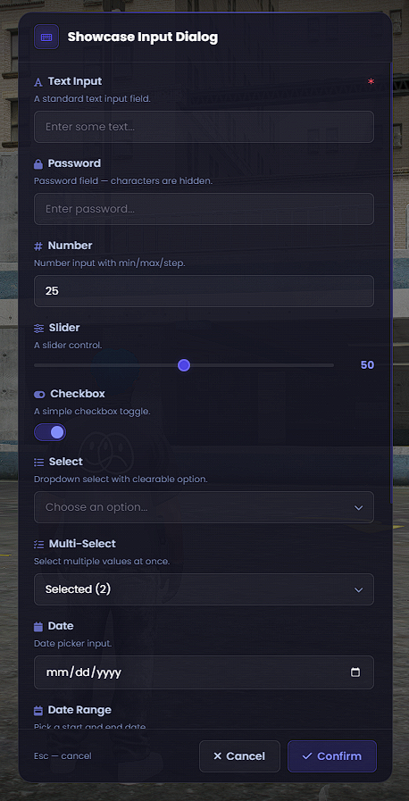 Menu System Escrowed [ESX, QB, QBOX, STANDALONE]
