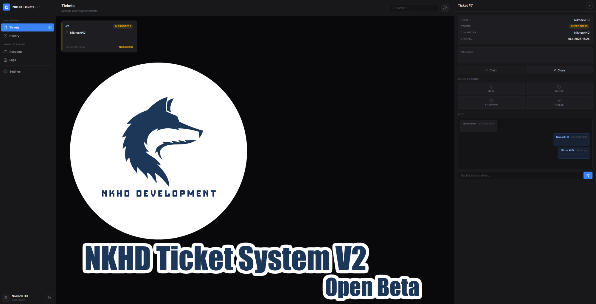 NKHD Ticket System V2
