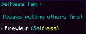 Selfless Tag