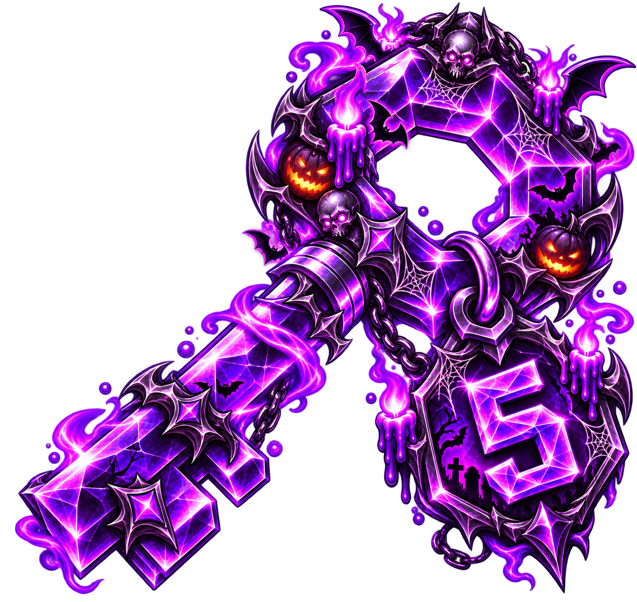 5x OP Halloween Keys