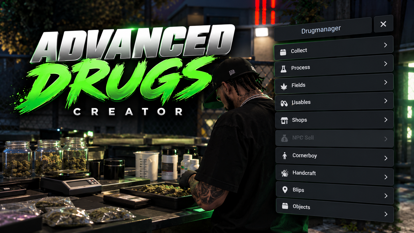 Sleezy Development • Advanced Drugs Creator (ESX, QBCore, Qbox, & Standalone)