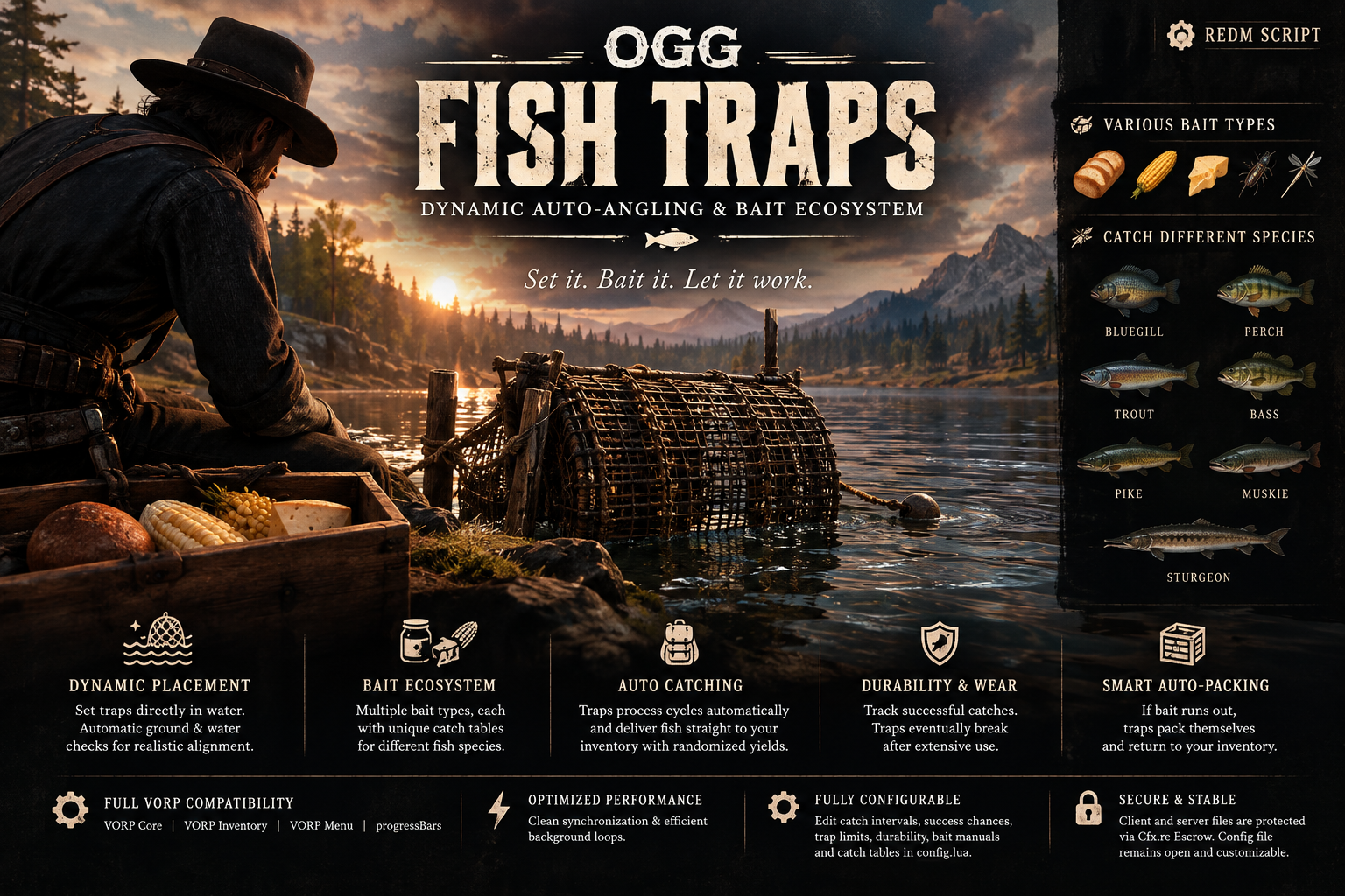 OGG Fish Traps | Dynamic Auto-Angling & Bait Ecosystem