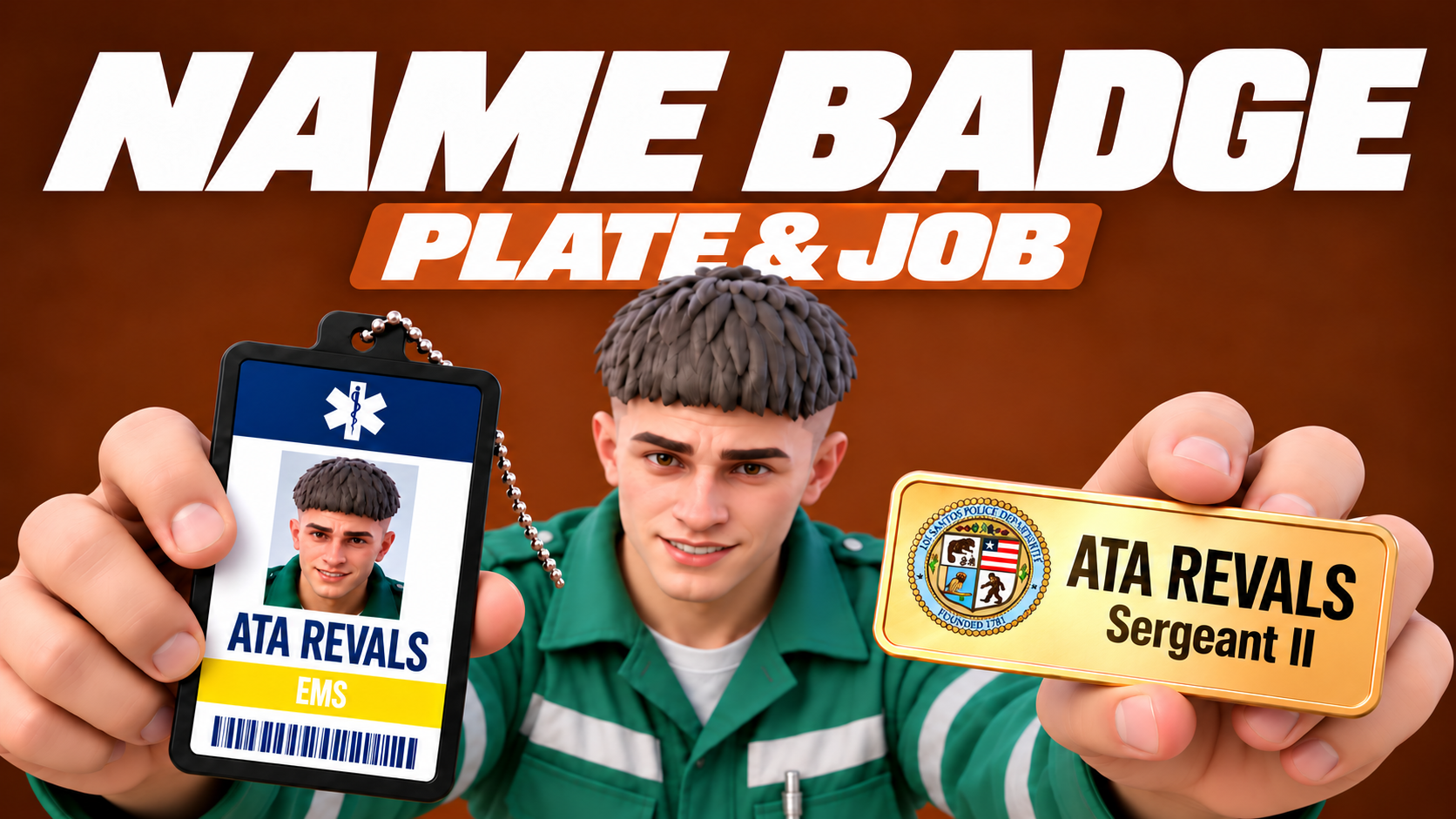[Name Badge & Photo ID Card] ESX QBCore {ESCROW}