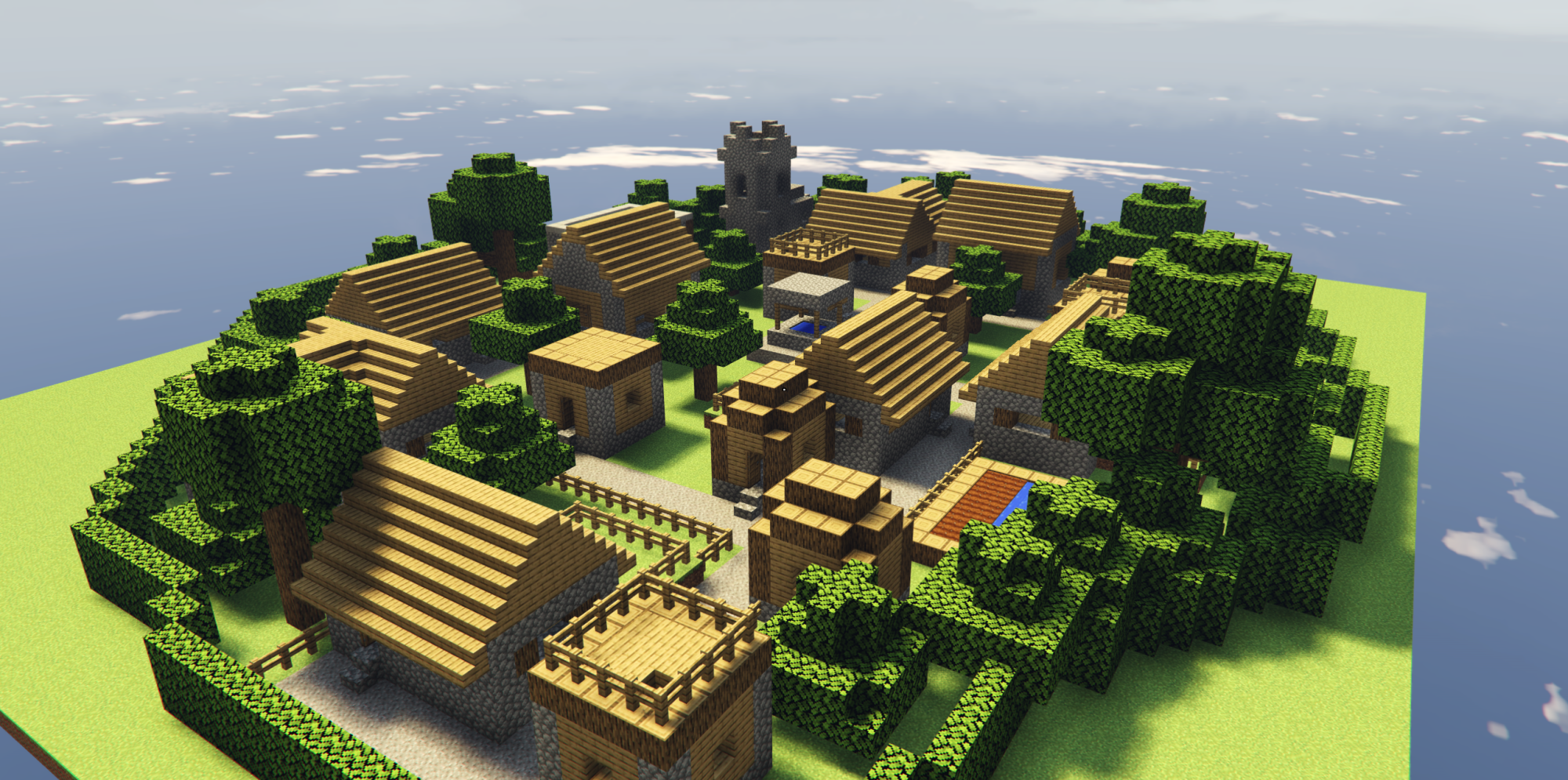 Minecraft inspired PvP Village Arena