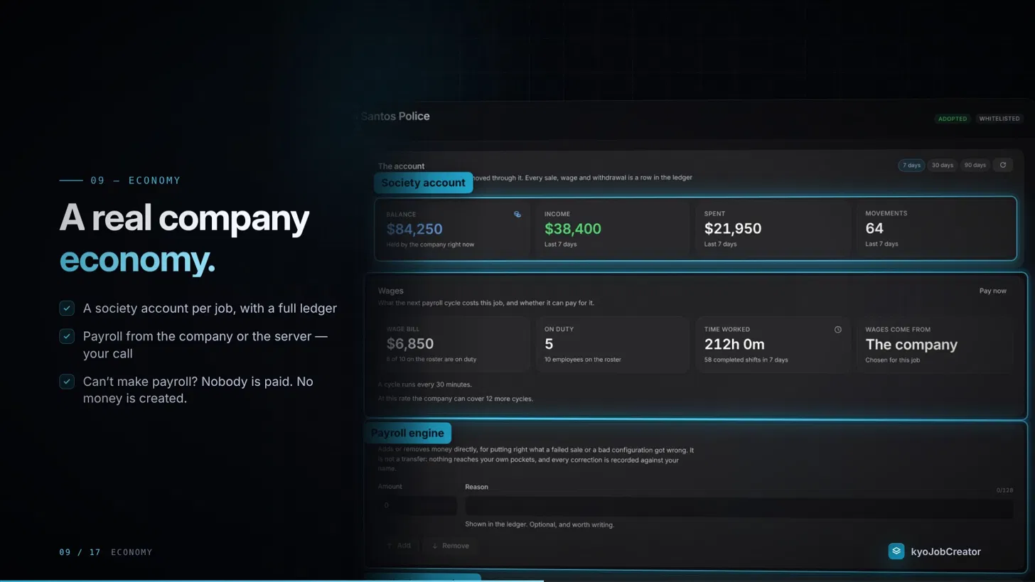 kyoJobCreator | Advanced Job Creator [QBox / QBCore / ESX]