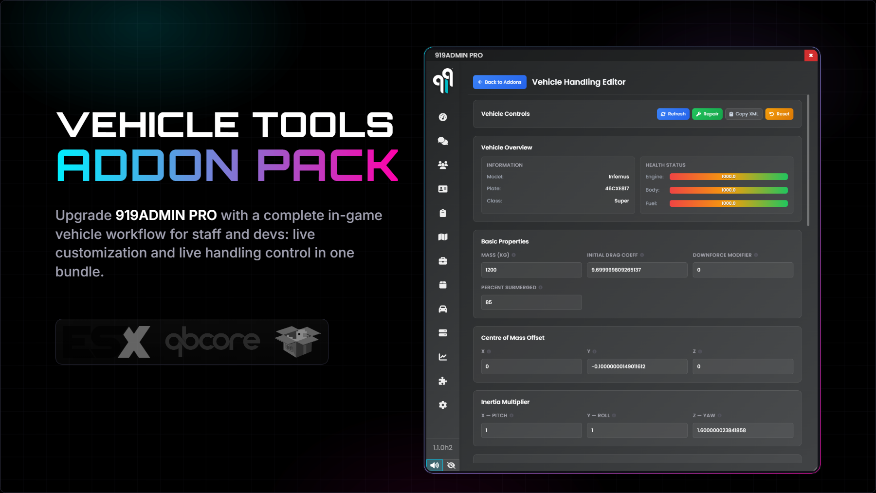 VEHICLE TOOLS ADDON PACK