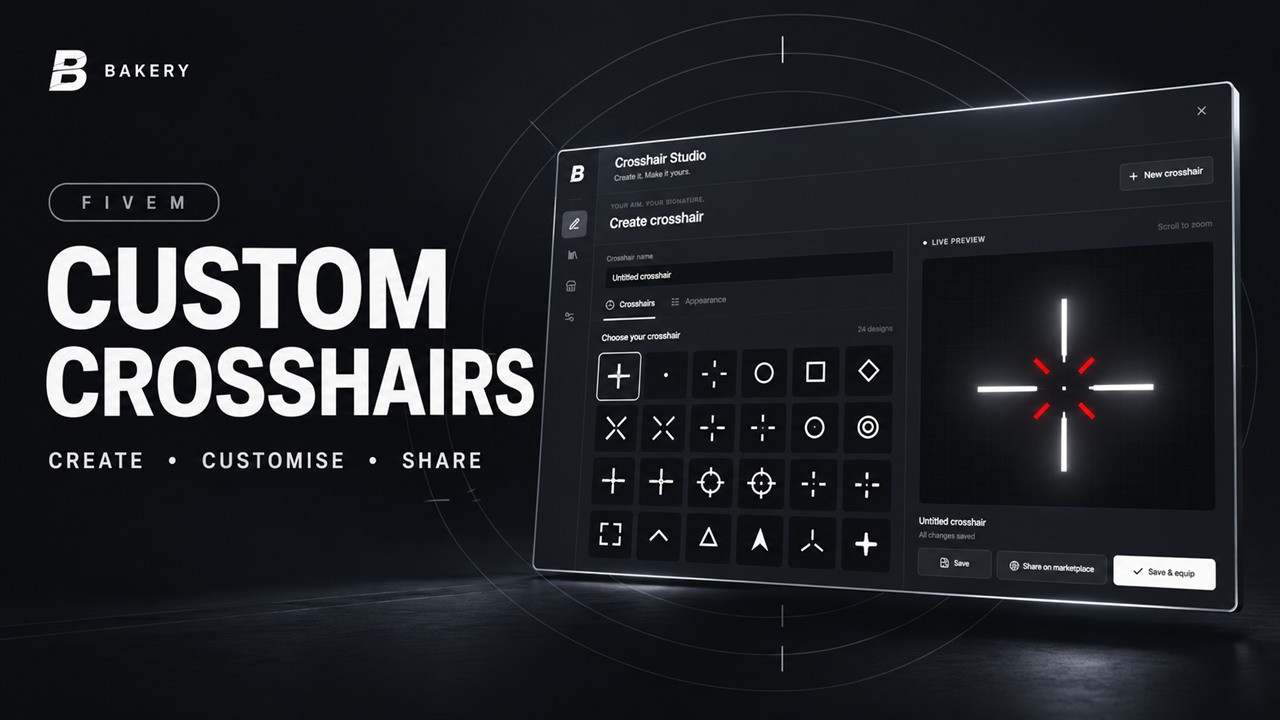 [QBCore | QBX | Standalone] Crosshair Creator