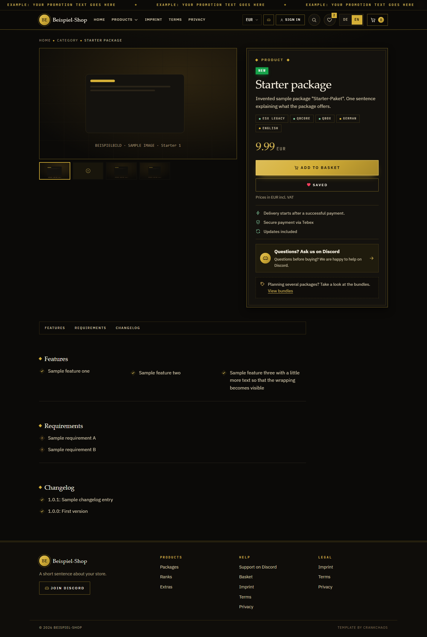 CrankChaos Tebex Template · Regal – Bild 6