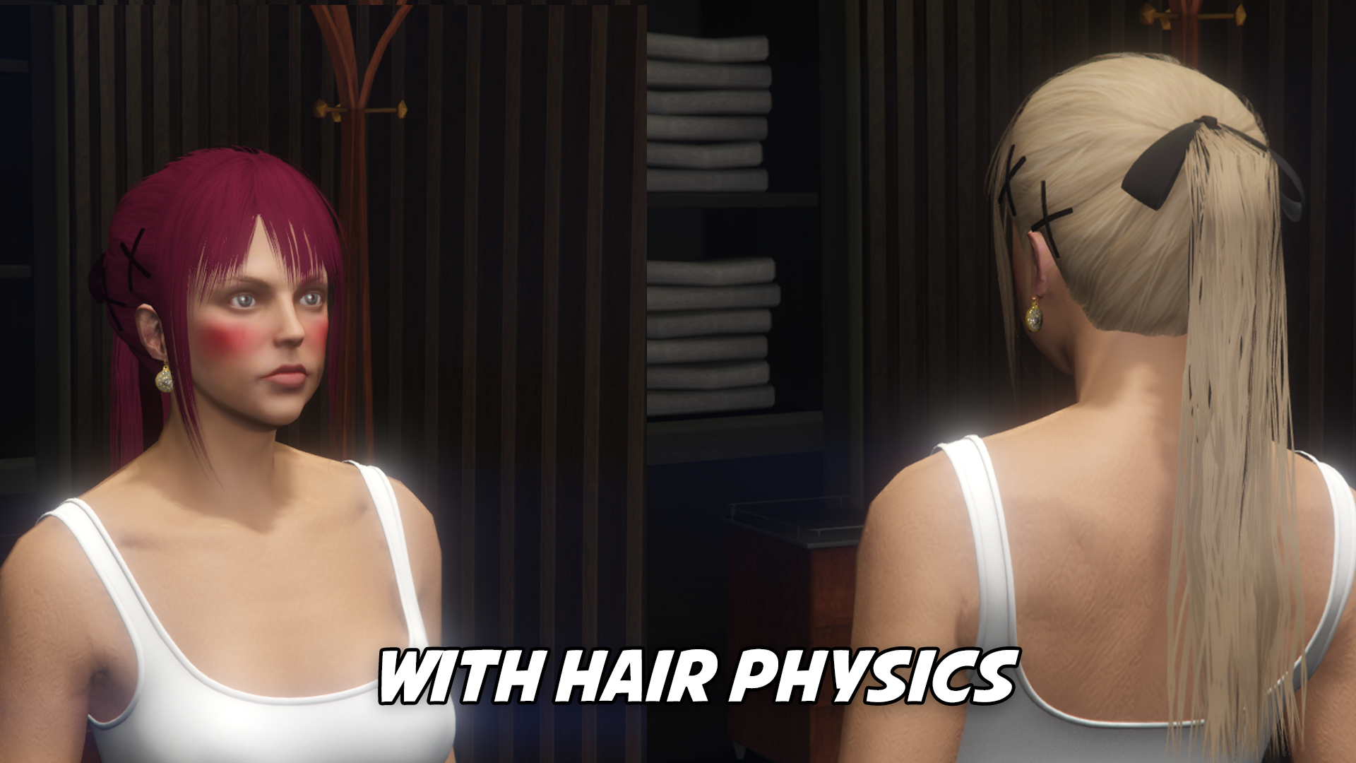 Ribbon Ponytail (+Physics)