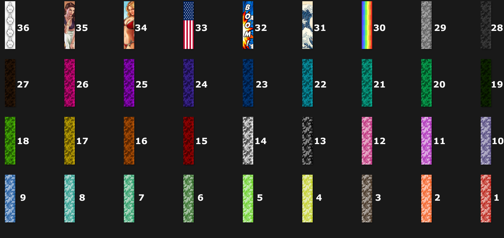 Gun Charms - (36 Gun Charm Banners)