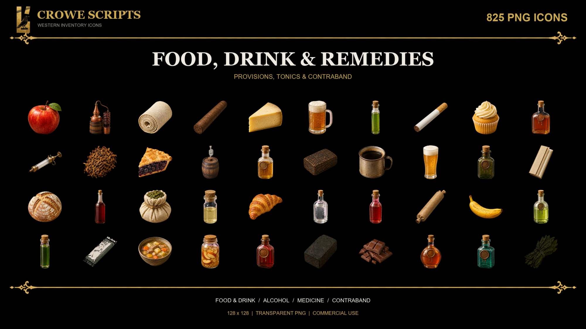 Food, Drink, Remedies Icons