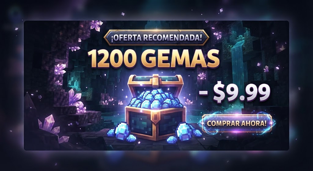 💎 PAQUETE POPULAR: 1200 GEMAS 💎