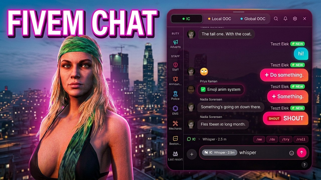 LastResort Chat — GTA VI Inspired Advanced Chat with Character Faces [ESX/QB/QBox/Standalone]