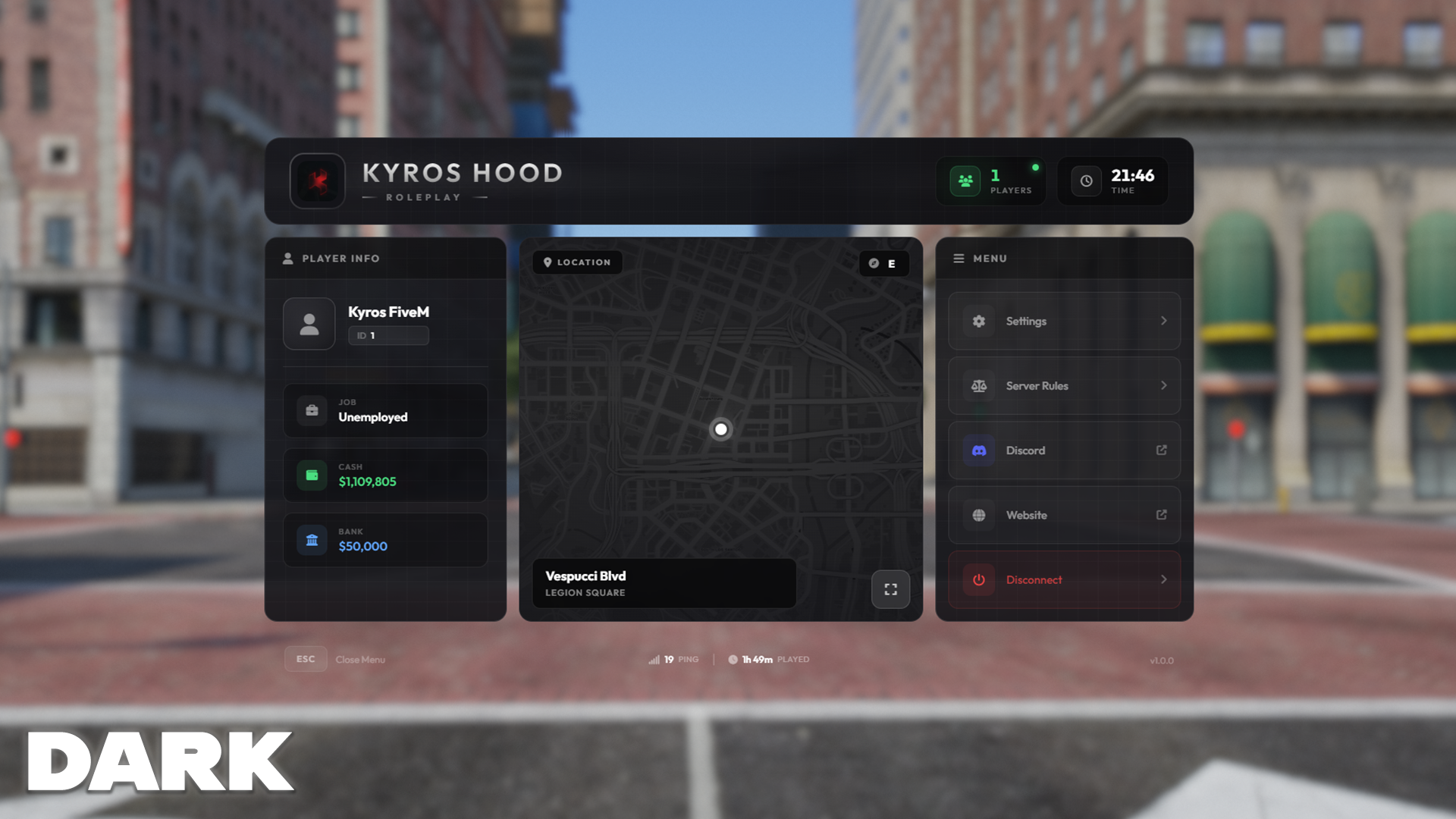 PAUSE MENU ONYX
