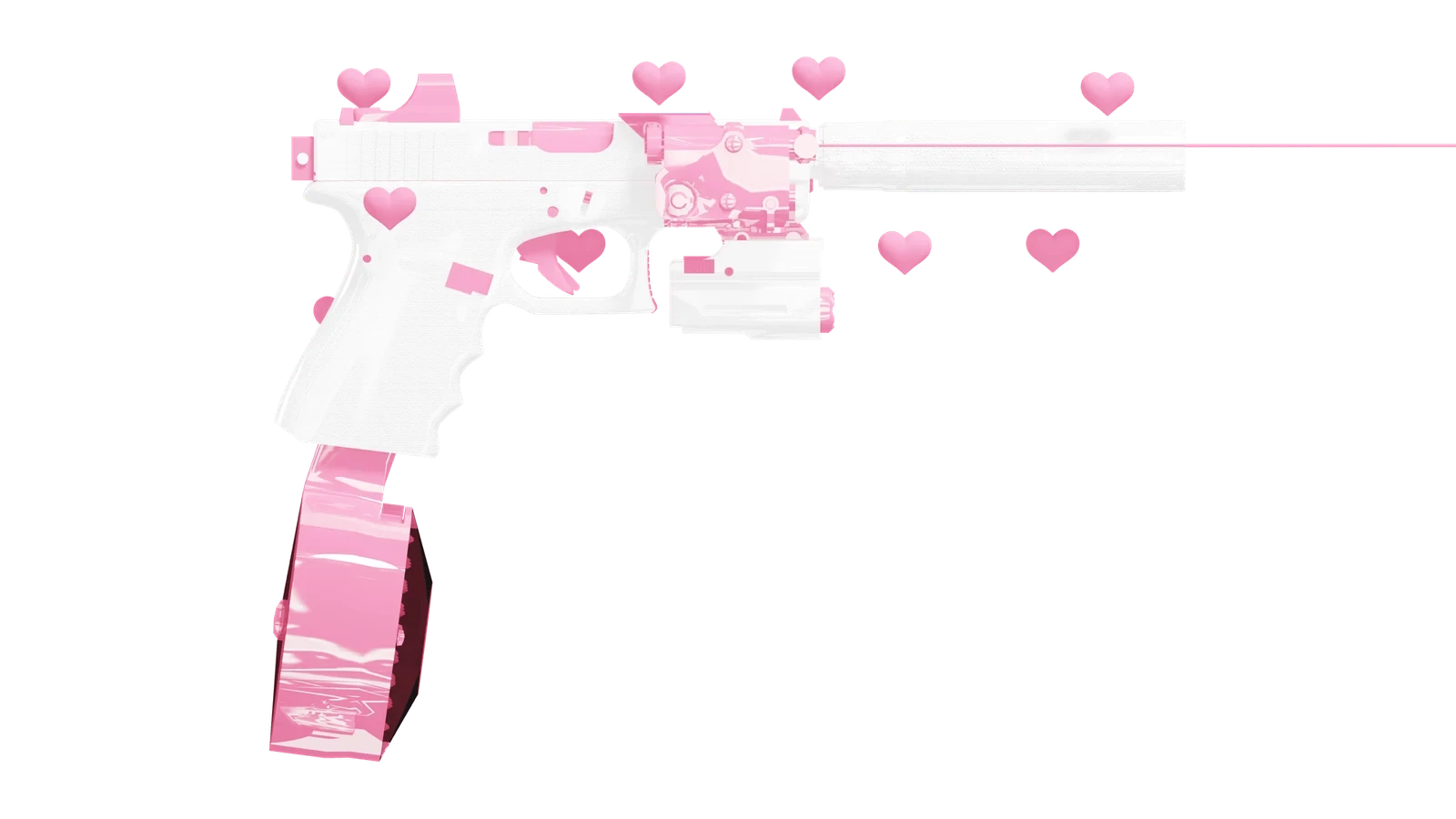 GIRLY AP - PINK HEARTS