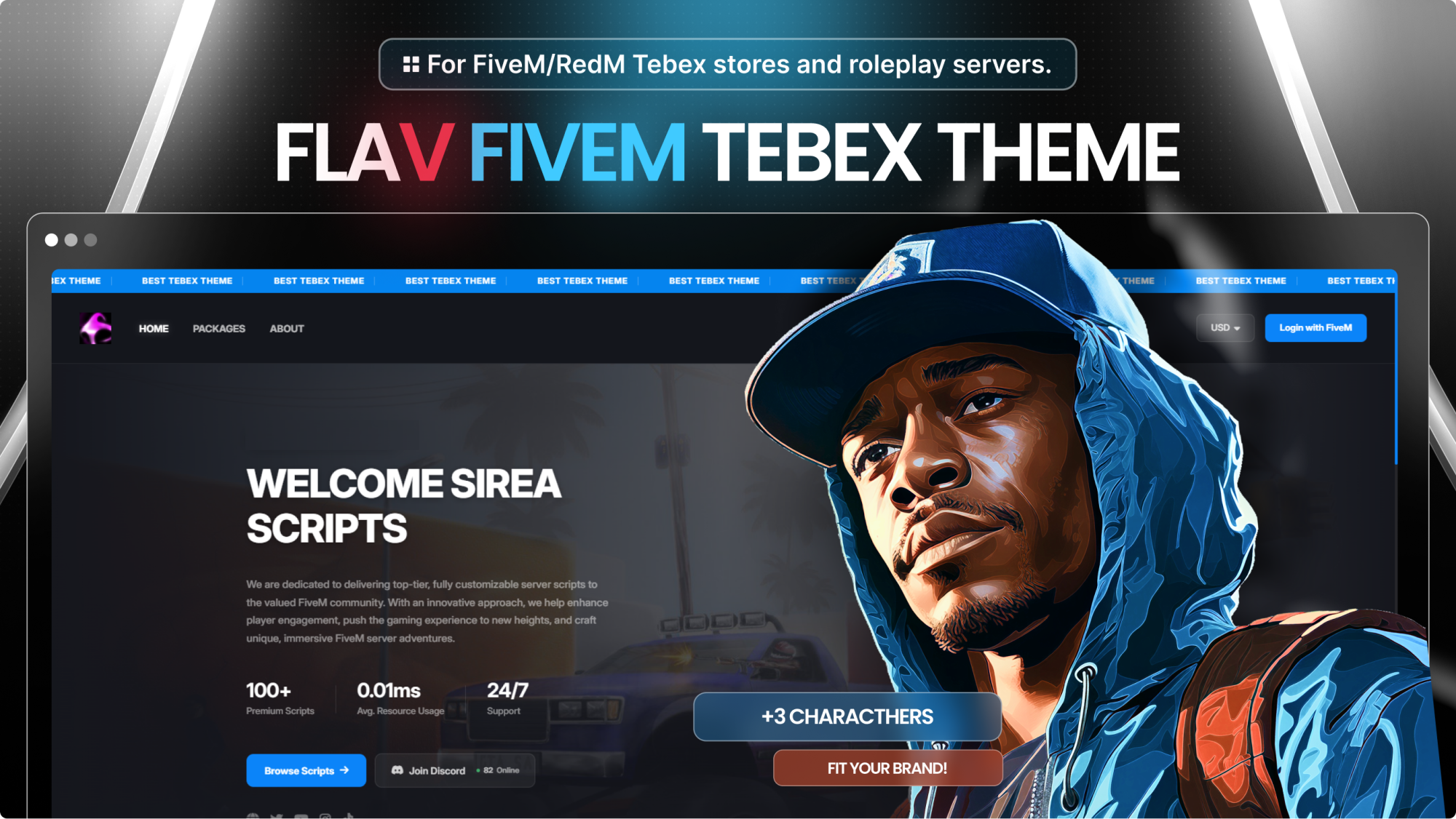 flaV- FiveM Tebex Theme Template