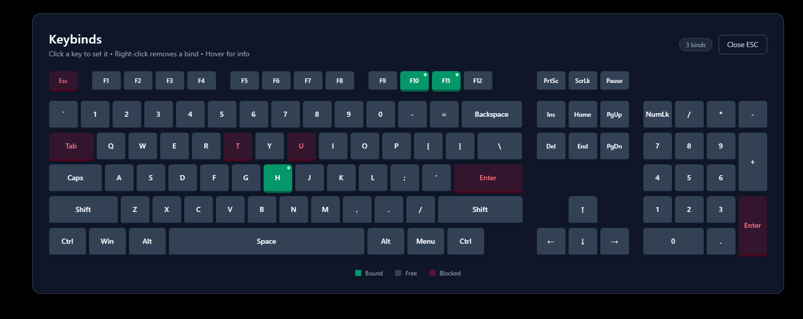 KEYBINDS