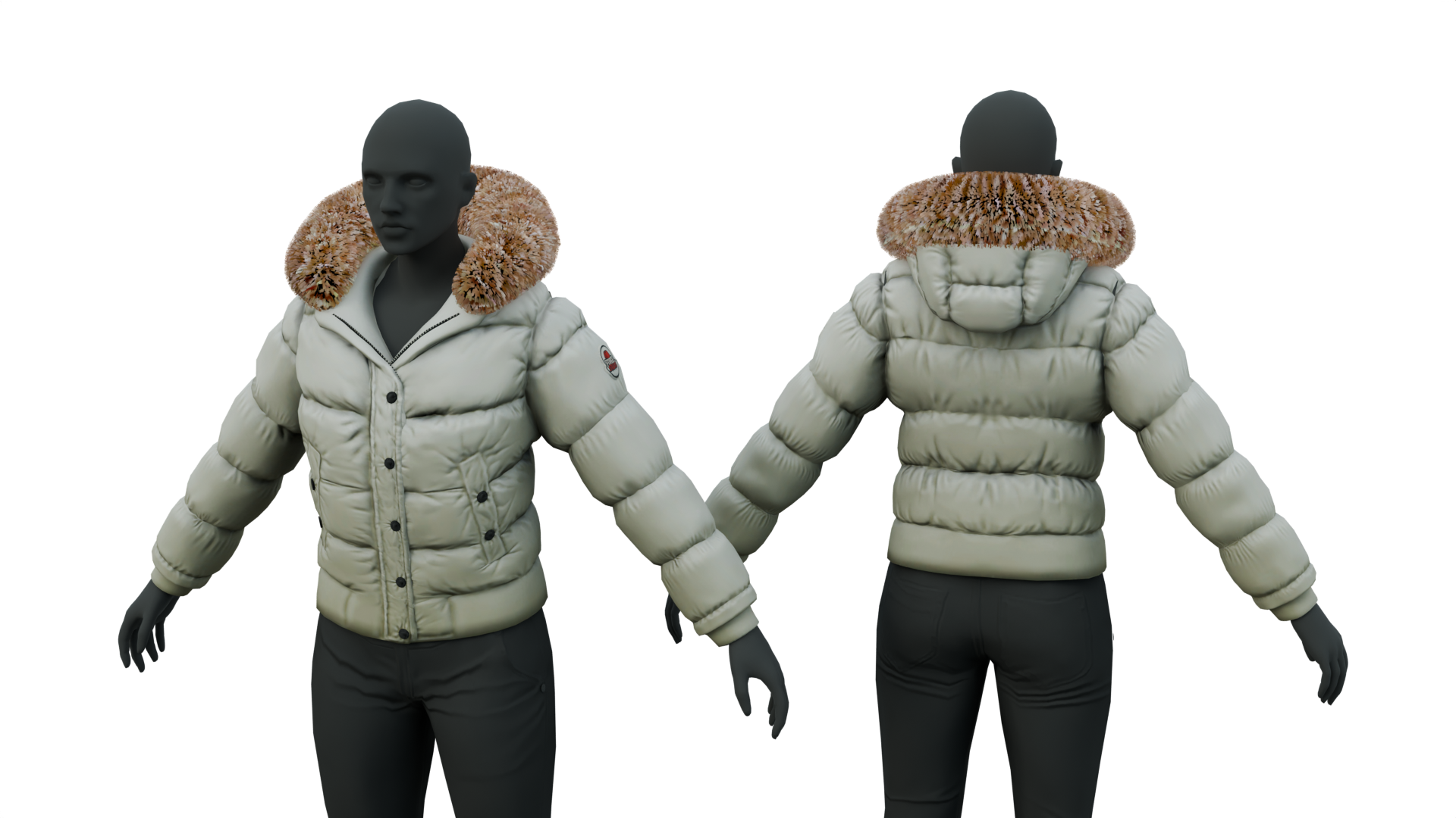 Puffer Jacket FiveM 3D Clothing Assets – Outfit-Vorschau 3