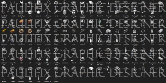 Full Pack of Black&White Inventory Icons by Paulifix #1