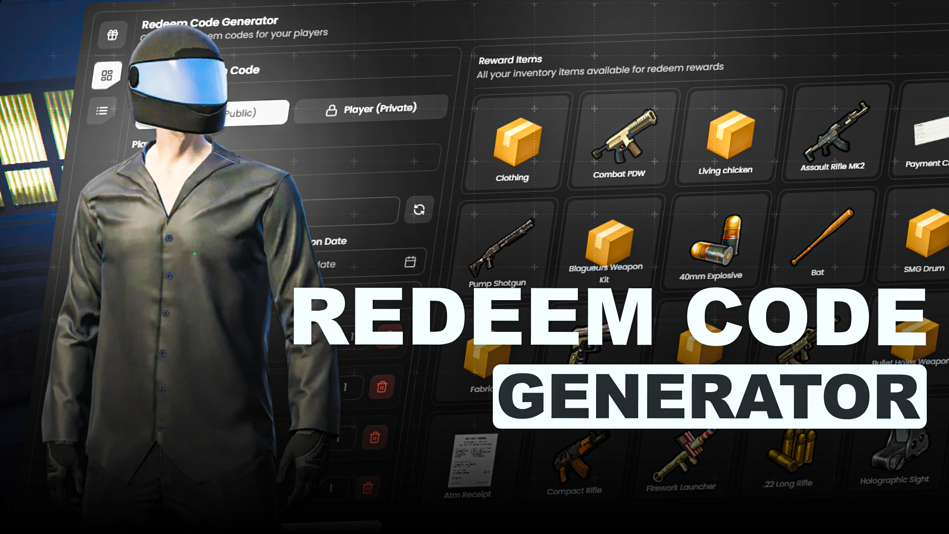[Redeem Code Generator V2] ESX QBCore Qbox {ESCROW}