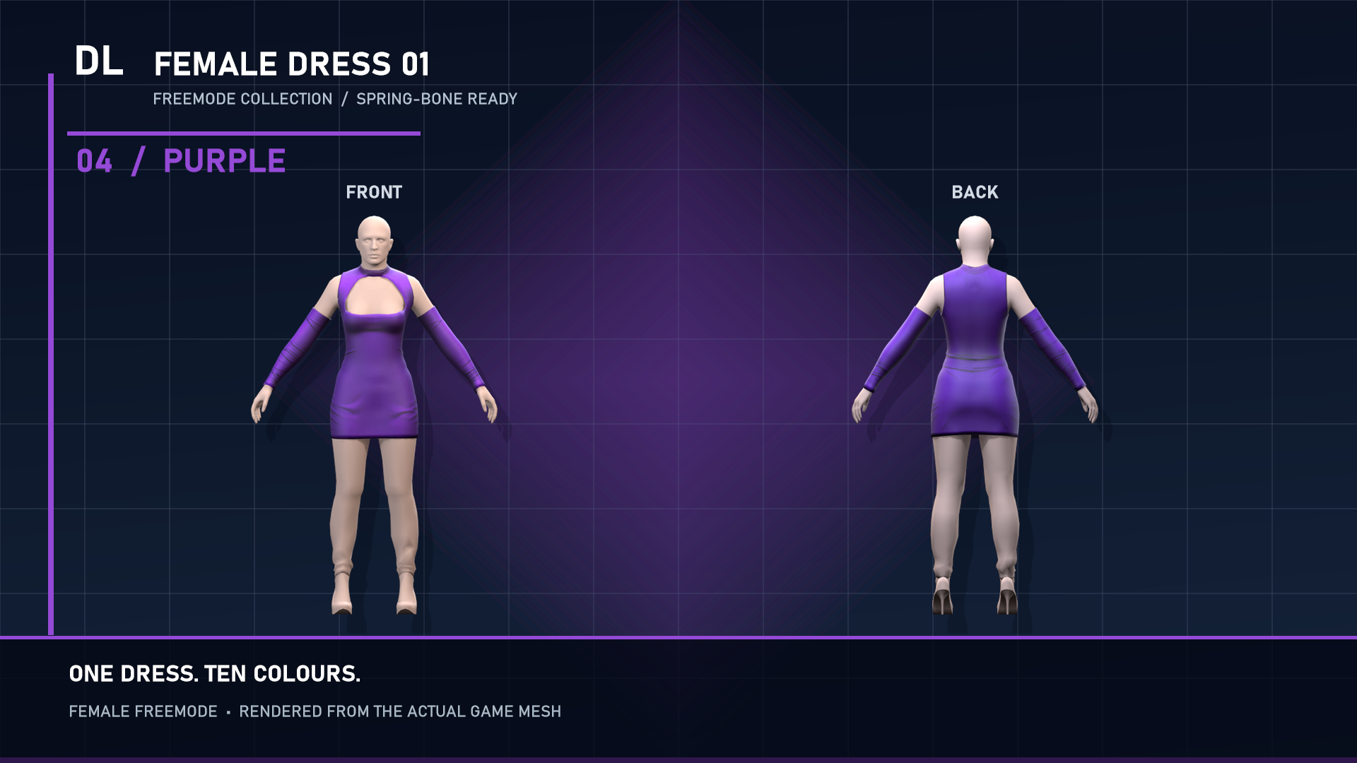 Animated Dress | 10 Color Variants & Breast Physics |