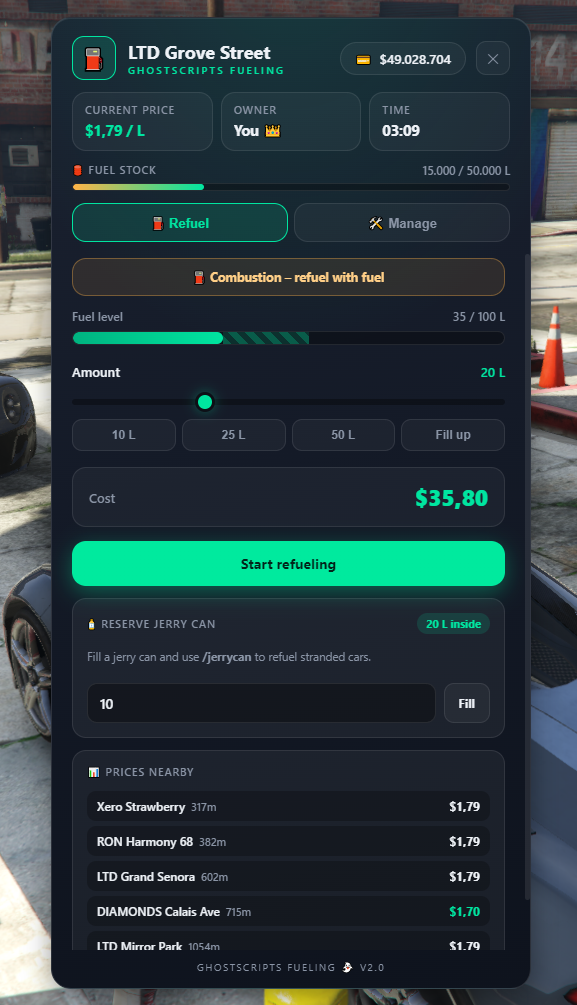 👻⛽ GHOSTSCRIPTS | FUELING SYSTEM