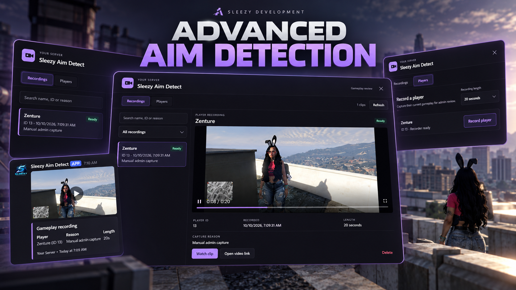 Sleezy Development • Advanced Aim Detection (ESX, QBCore, Qbox, & Standalone)