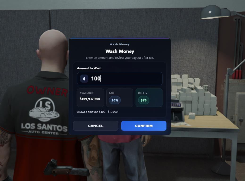 MoneyWash Script (ESX)