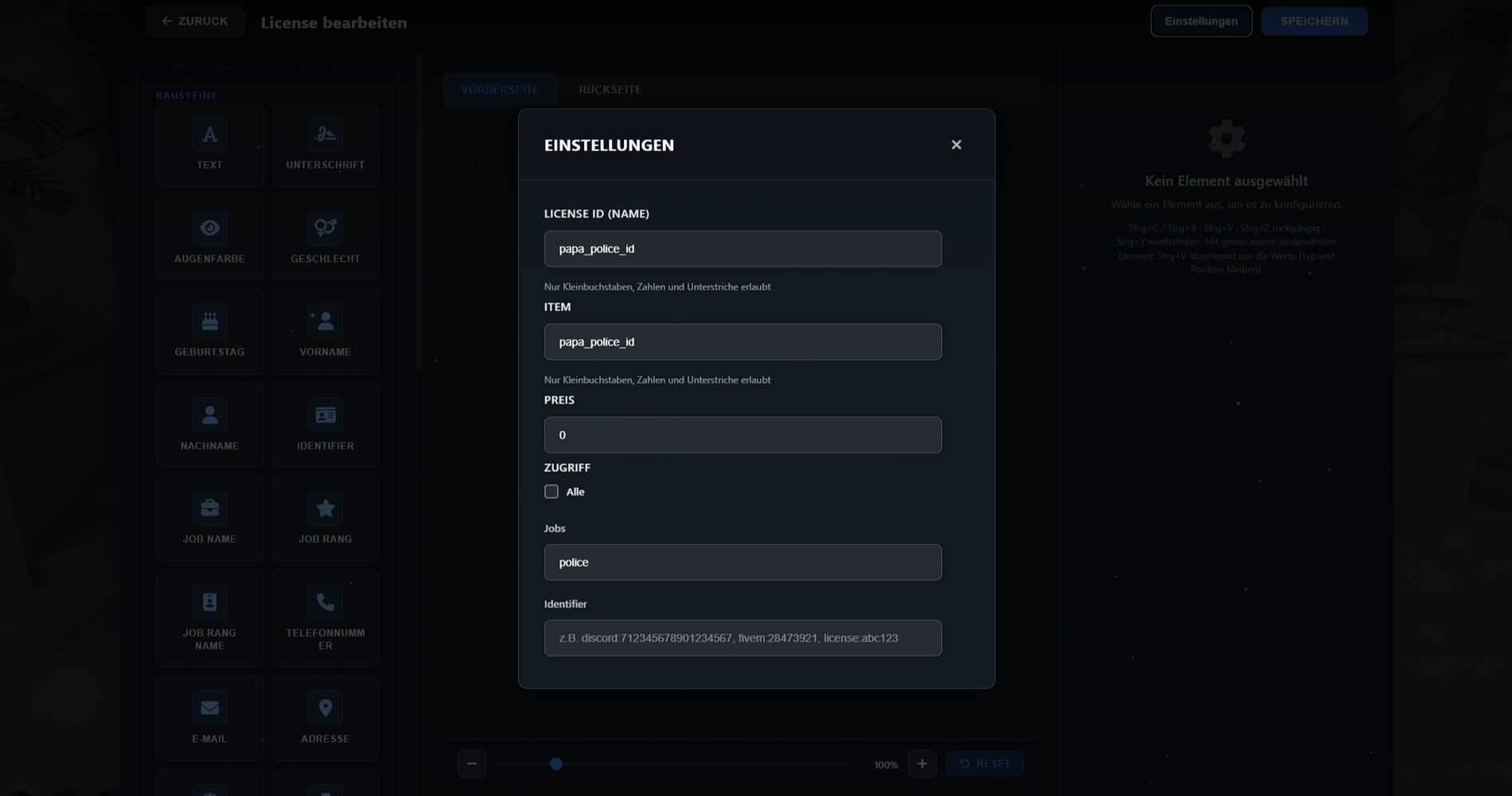 Ultimatives Lizenz- & Ausweissystem Screenshot 9