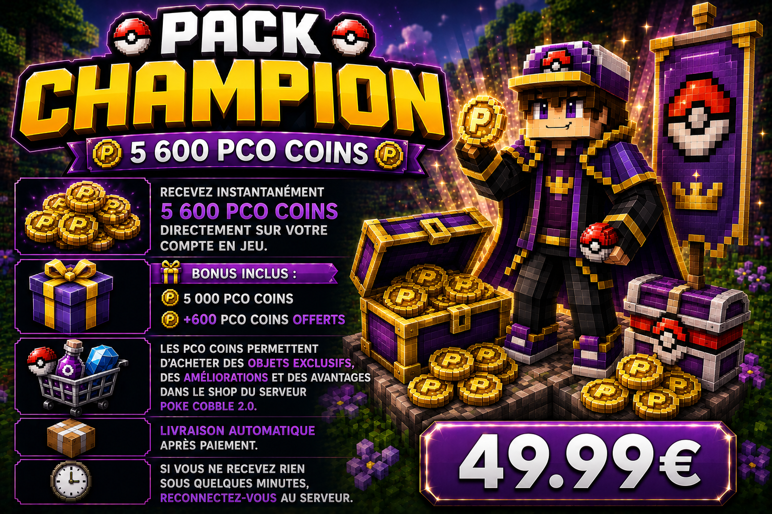 Pack Champion – 5 600 PCO Coins