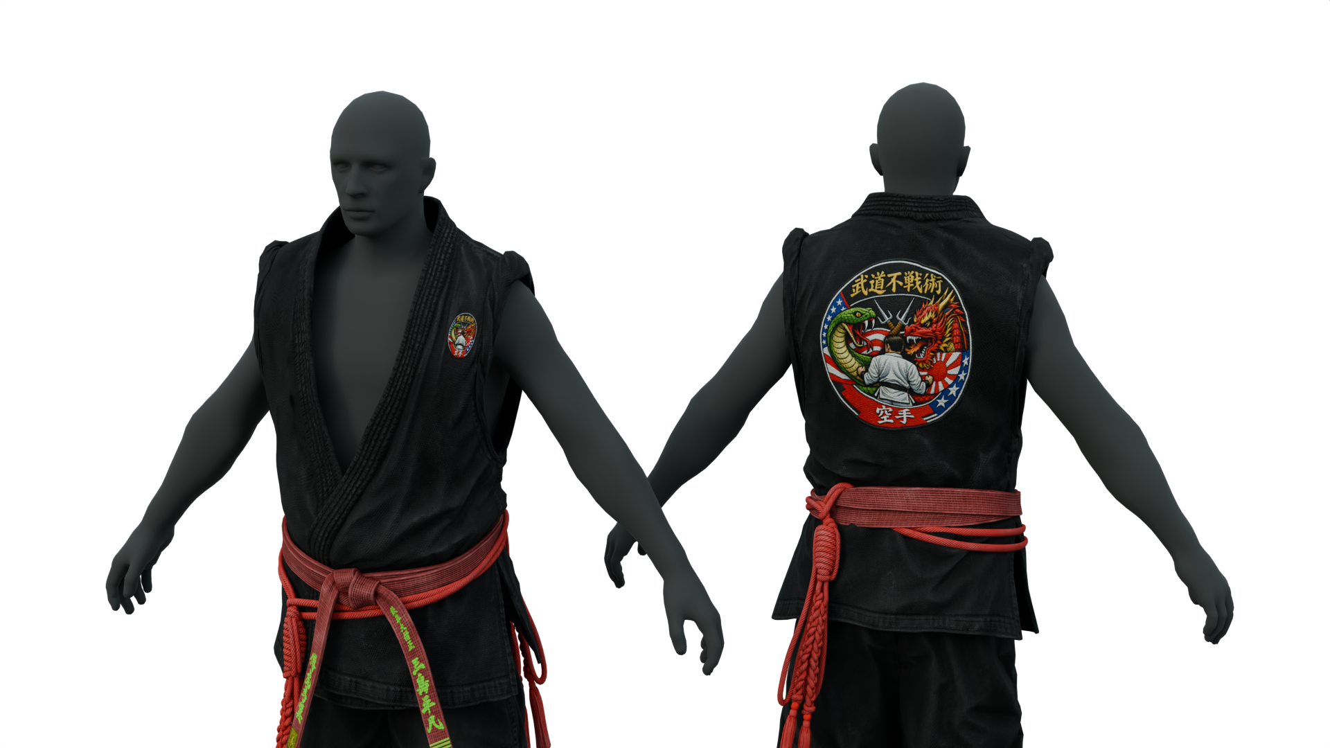 Karate Suit FiveM 3D Clothing Assets – Outfit-Vorschau 2