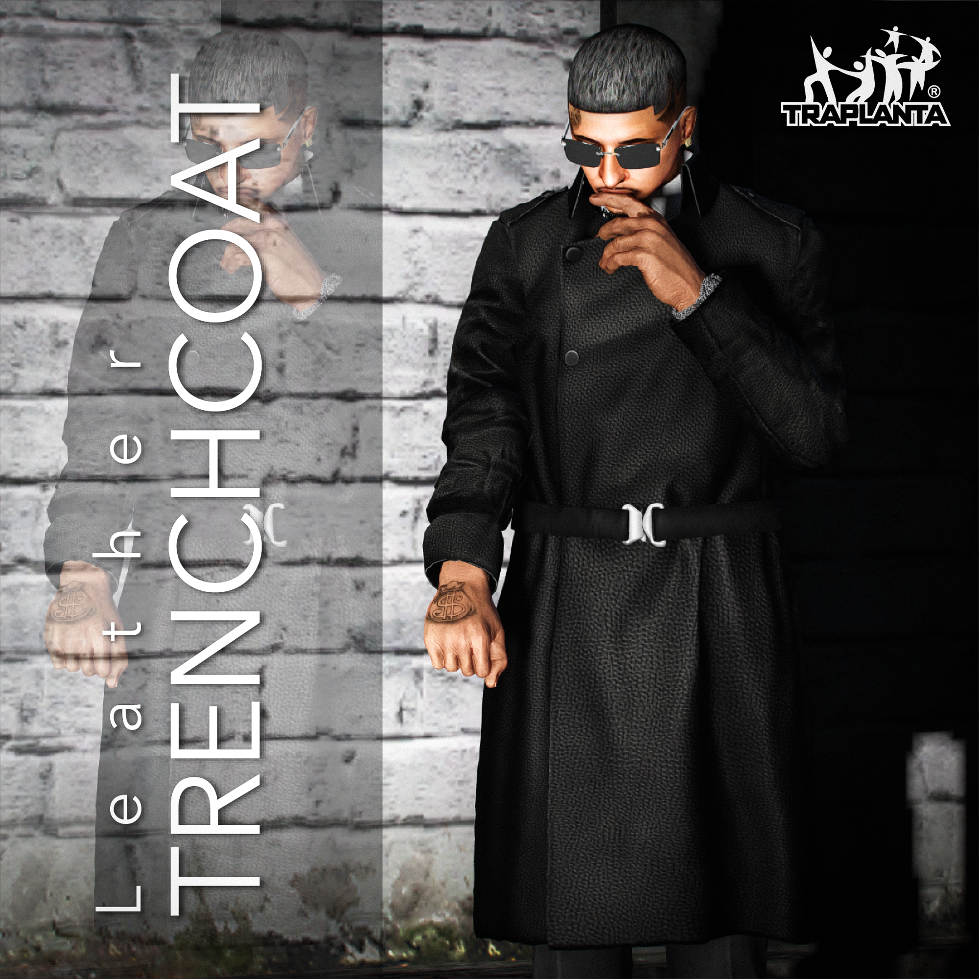 LEATHER TRENCHCOAT