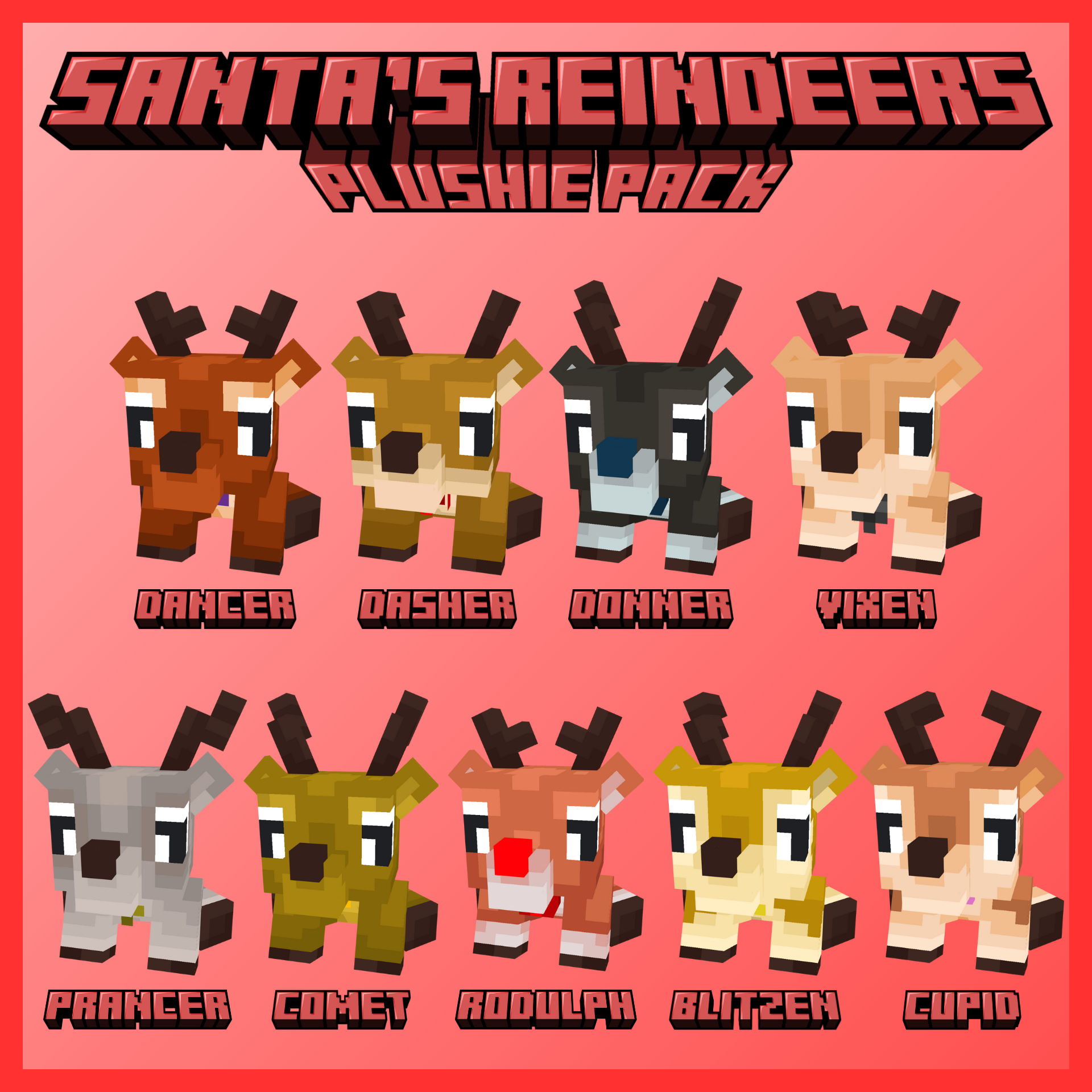 Random Christmas Reindeer Plushie