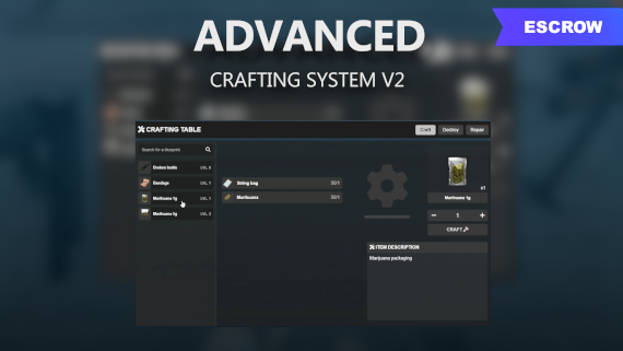 TS Script · Advanced Crafting System v2 [ESX]