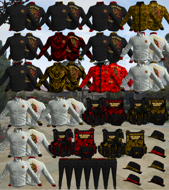Golden Serpent Shirts Bundle