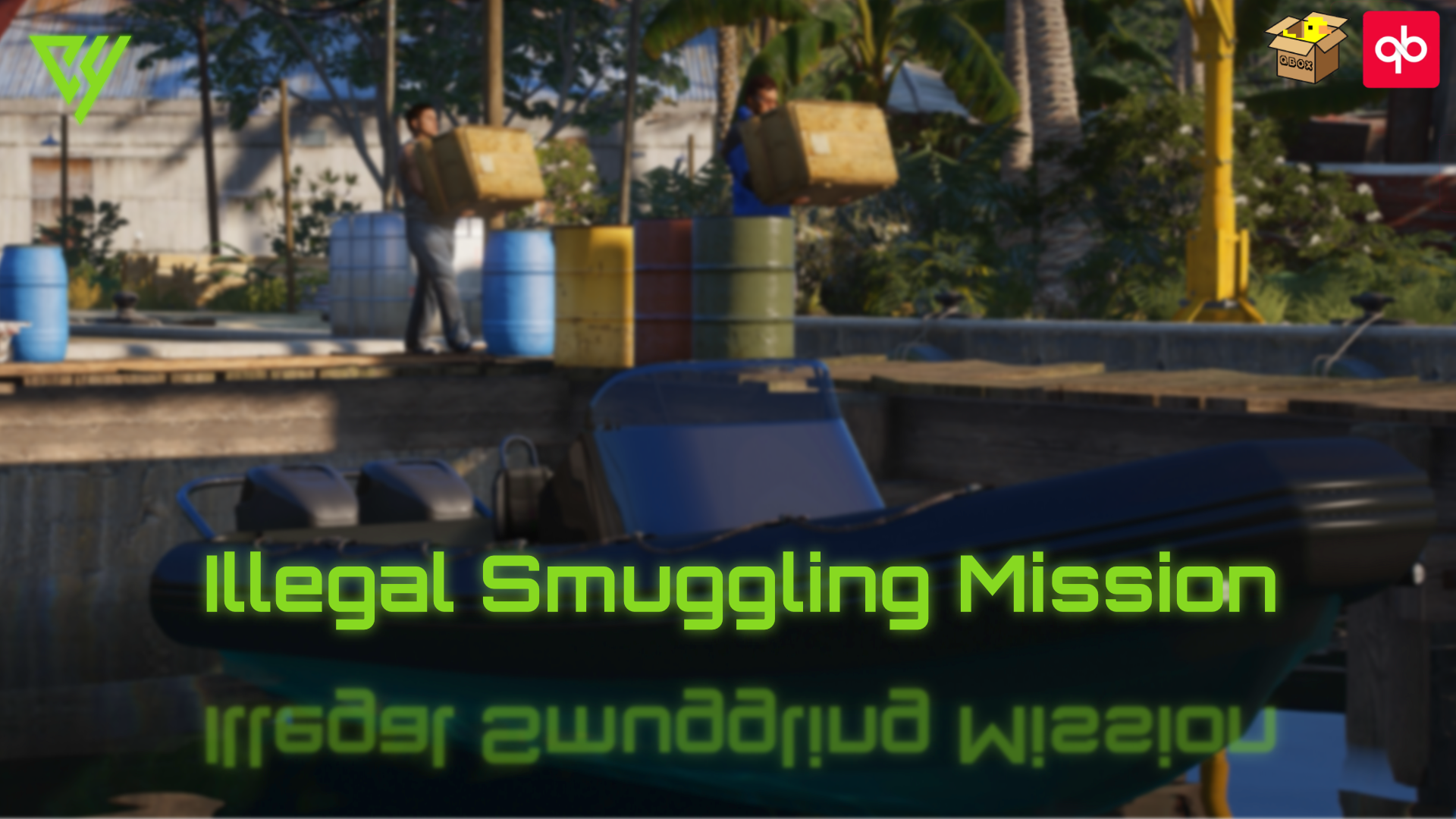 [Qbox/QB] Illegal Smuggling Mission | Multi-Step Boat & Van Mission