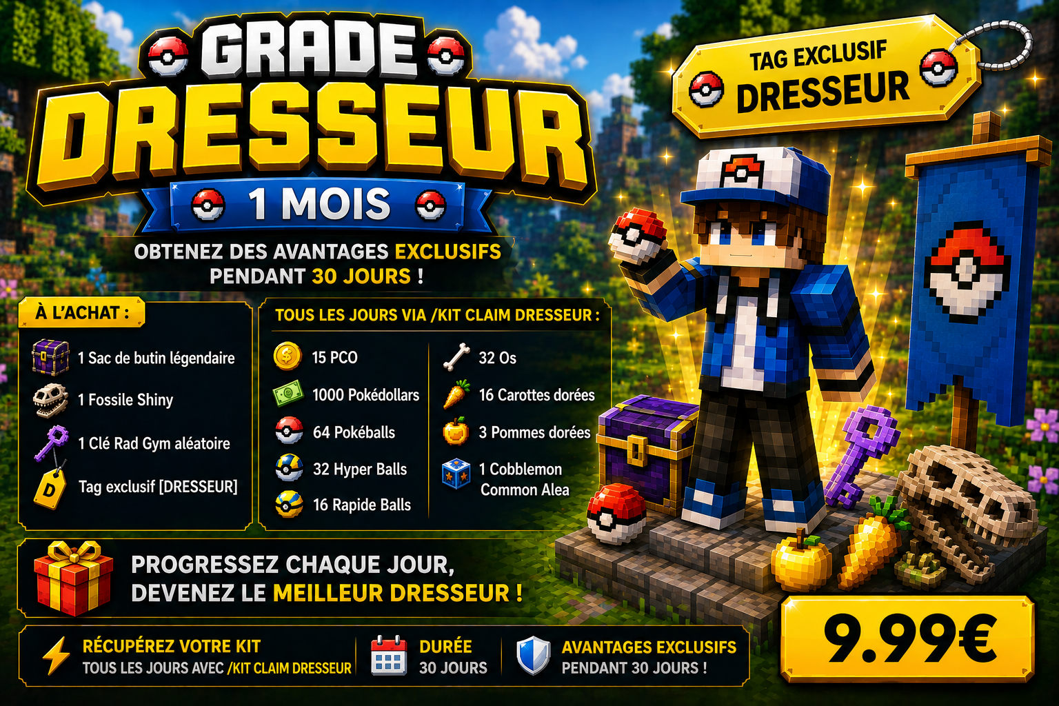 👑 Grade Dresseur – 30 jours