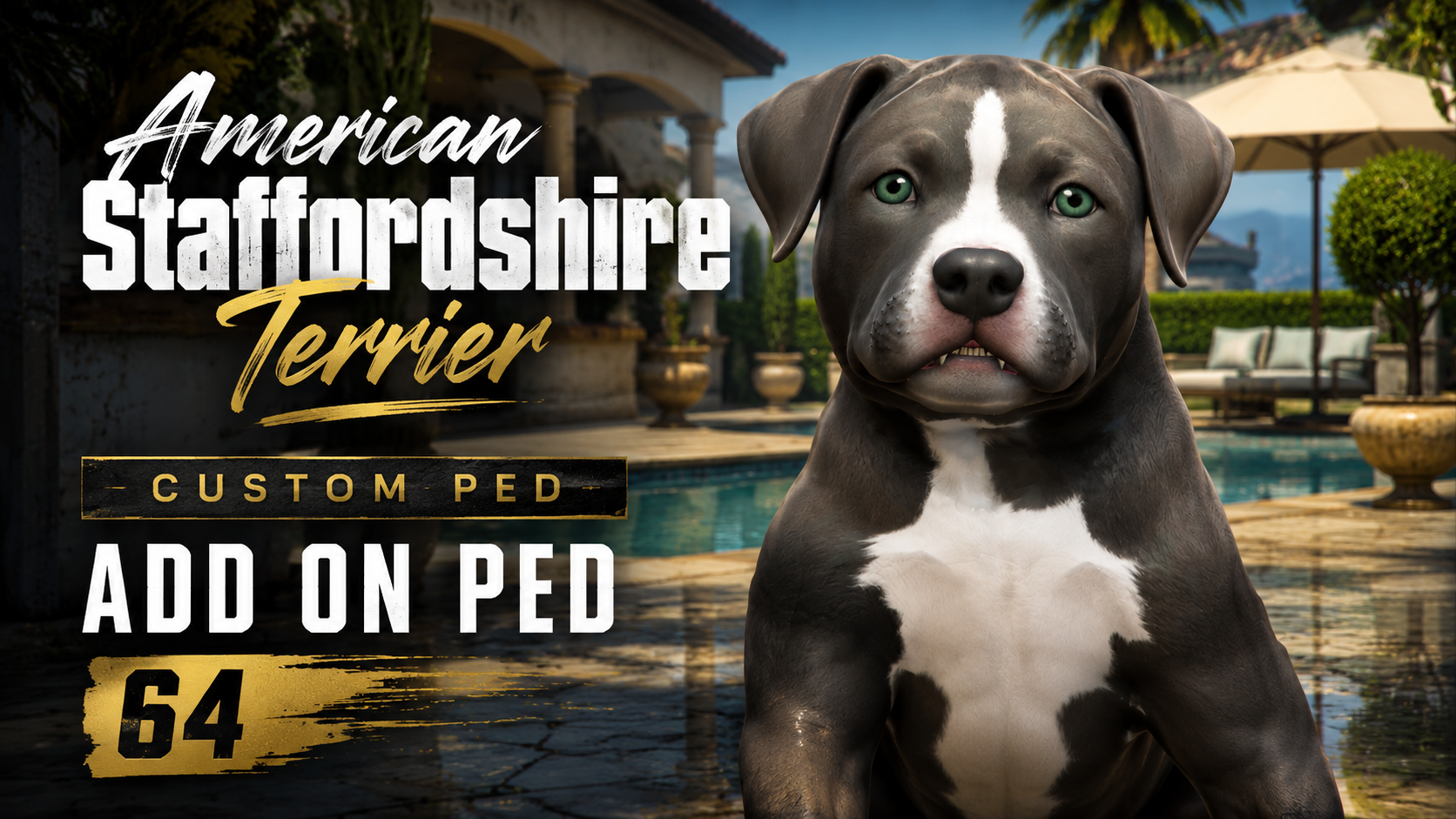 American Staffordshire Terrier | FiveM Custom Ped 64